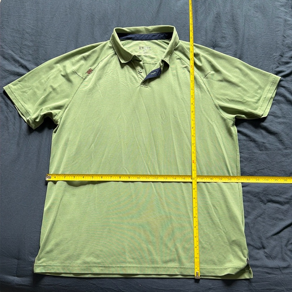 RHONE LARGE POLO, green - slightly worn.